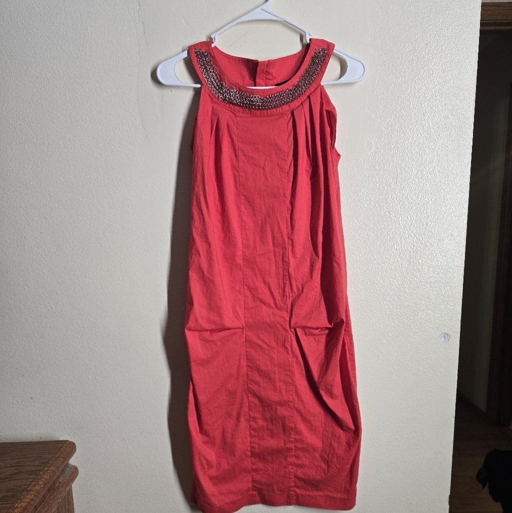 Elegant Red Sleeveless Dress